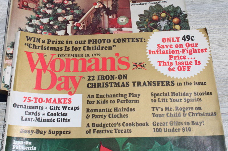 photo of vintage 1979 Family Circle & Woman's Day Christmas magazines baking, holiday recipes, tons of ads!  #2